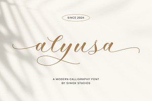 Alyusa - a modern calligraphy script