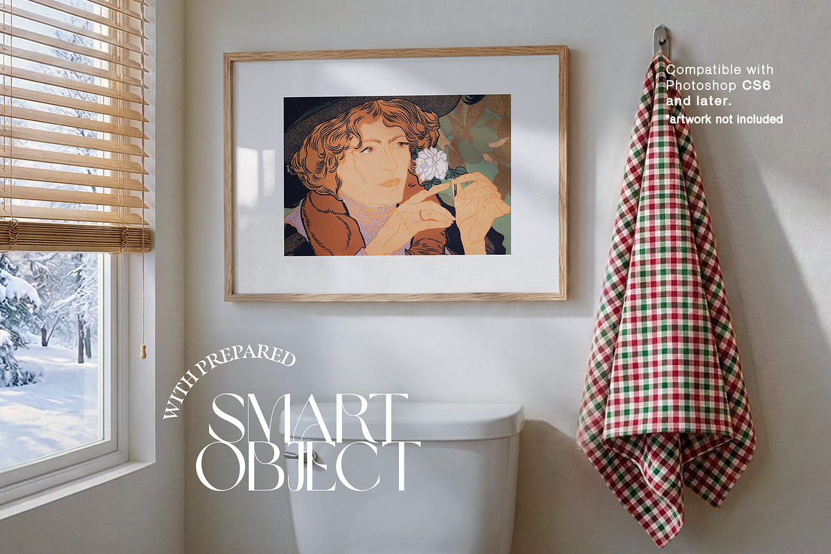 DIN A Festive Bathroom Mockup, a Household Mockup by WasMockups (Photo 2 of 6)