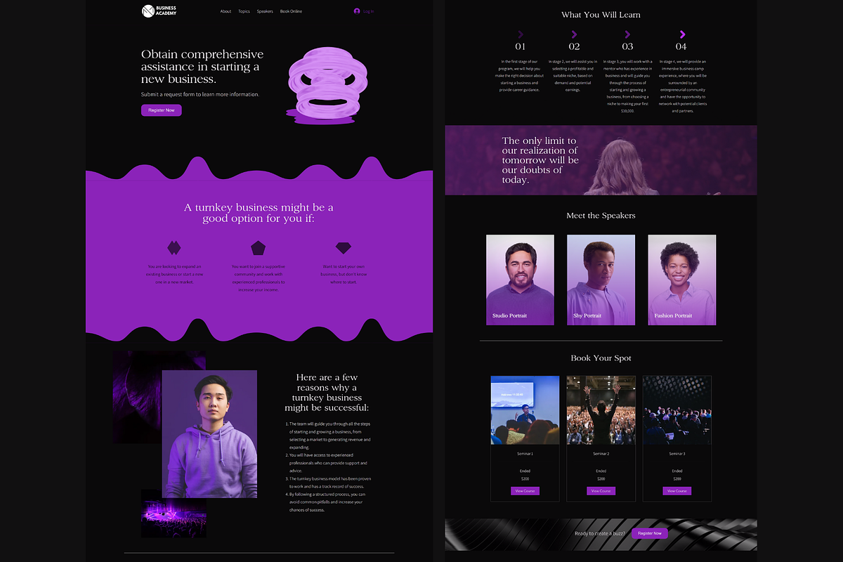 Wix Website Template E-learning, a Wix Template by Wixify Studio (Photo 2 of 9)