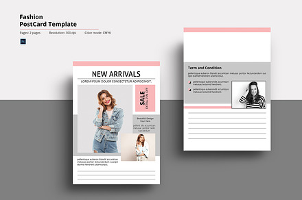 Fashion Postcard Template, a Card Template by Template Shop