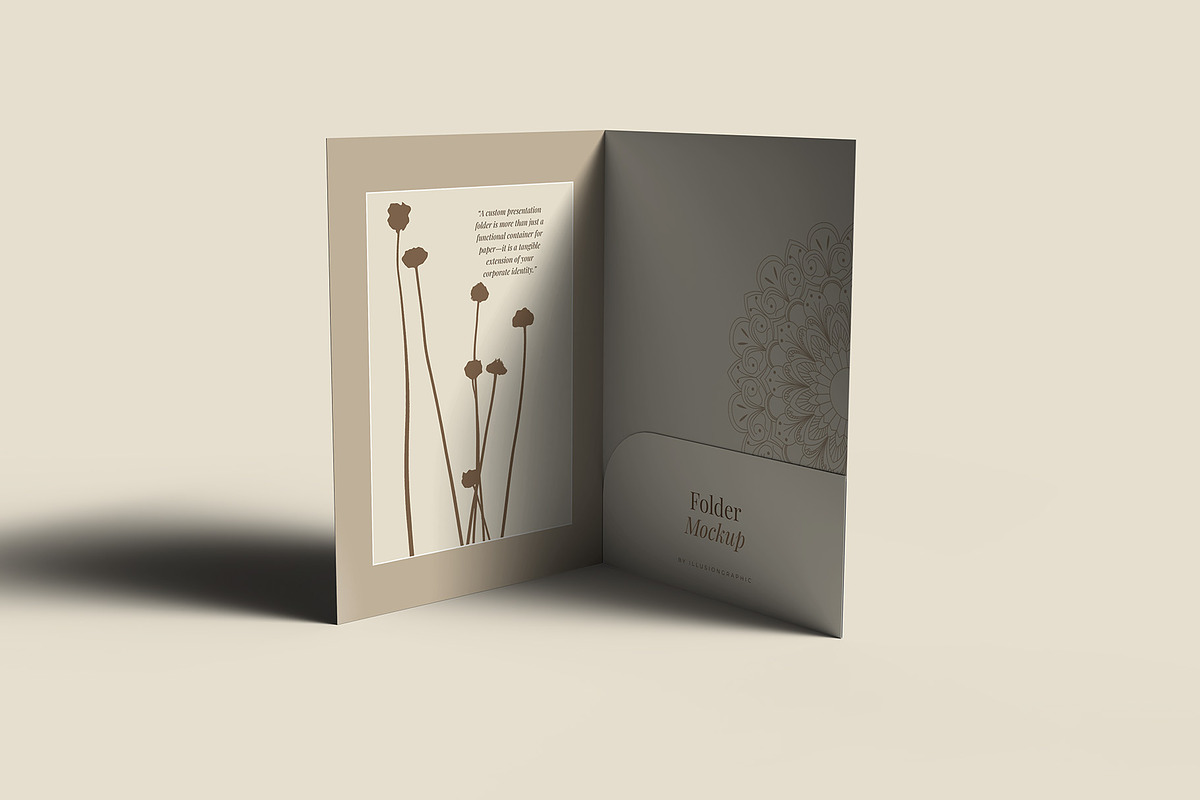 Folder Mockup - 12 Views, a Packaging Mockup by Illusiongraphic (Photo 13 of 28)