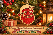 Santa Claus Ornament Laser Cut SVG, an Object Graphic by DreamCafeArt (Thumbnail 1 of 3)