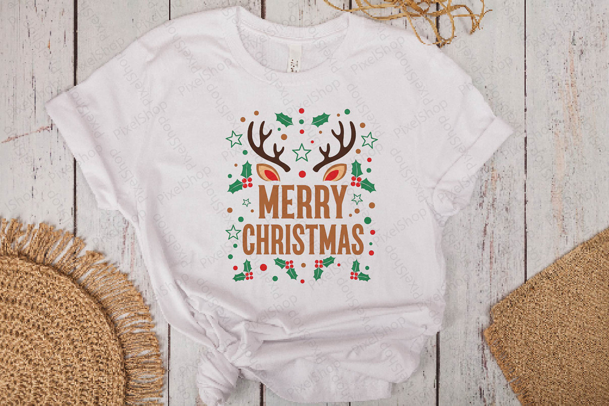 Merry Christmas Retro Reindeer Png, an Illustration by DreamPrint404 (Photo 7 of 7)