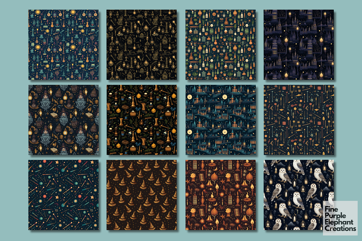 Wizard School | Magic Witch Potion, a Pattern Graphic by Fine Purple Elephant (Photo 5 of 5)