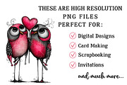 Whimsical Valentine Birds Clipart, an Illustration by OK Design (Thumbnail 4 of 6)