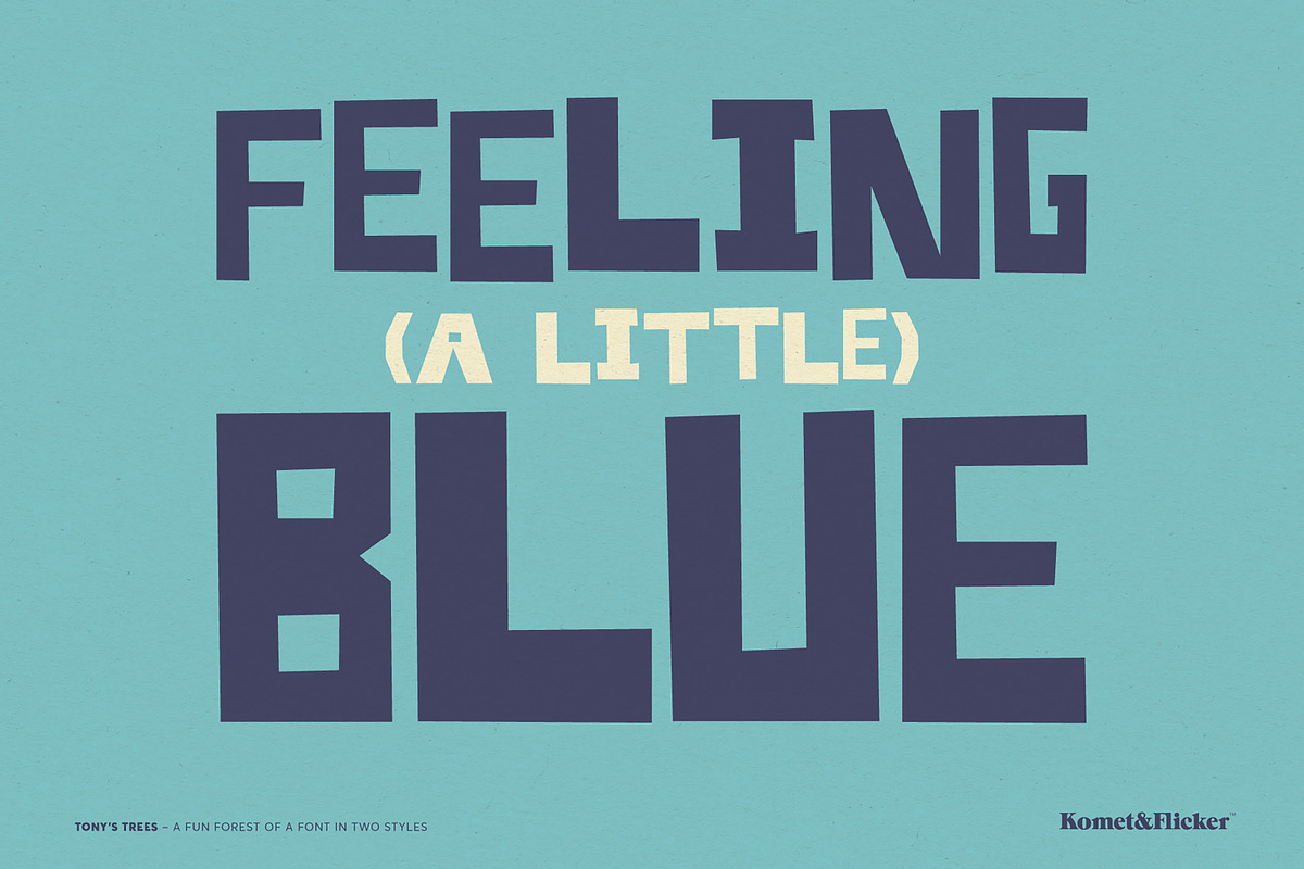 Tony's Trees - A Fun Forest Font!, a Sans Serif Font by Komet & Flicker (Photo 3 of 14)