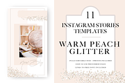 Instagram Stories |WarmPeachGlitter, a Social Media Template by TheLegacyBrandingCo (Thumbnail 1 of 5)