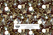 Watercolor Christmas Pattern II, a Pattern Graphic by Webvilla Studio (Thumbnail 1 of 4)
