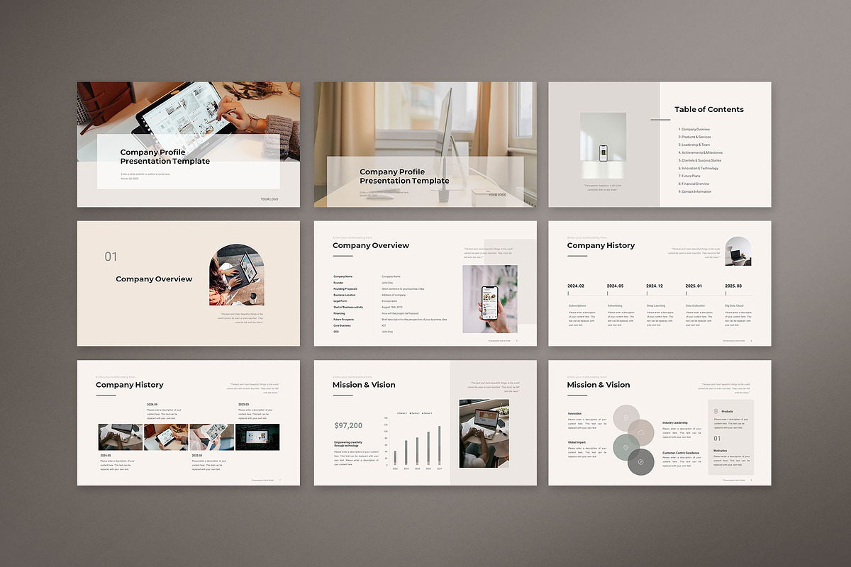 Company Profile Presentation, a Presentation Template by CreativityForest (Photo 3 of 11)
