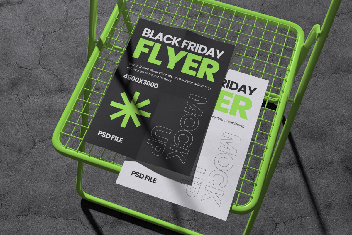 Black Friday Flyer Mockup, an Advertising Mockup by Rielismee (Photo 5 of 5)