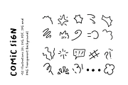 52+ Comic Sign Set Illustration, a Decorative Illustration by The Journey Atelier (Thumbnail 2 of 5)