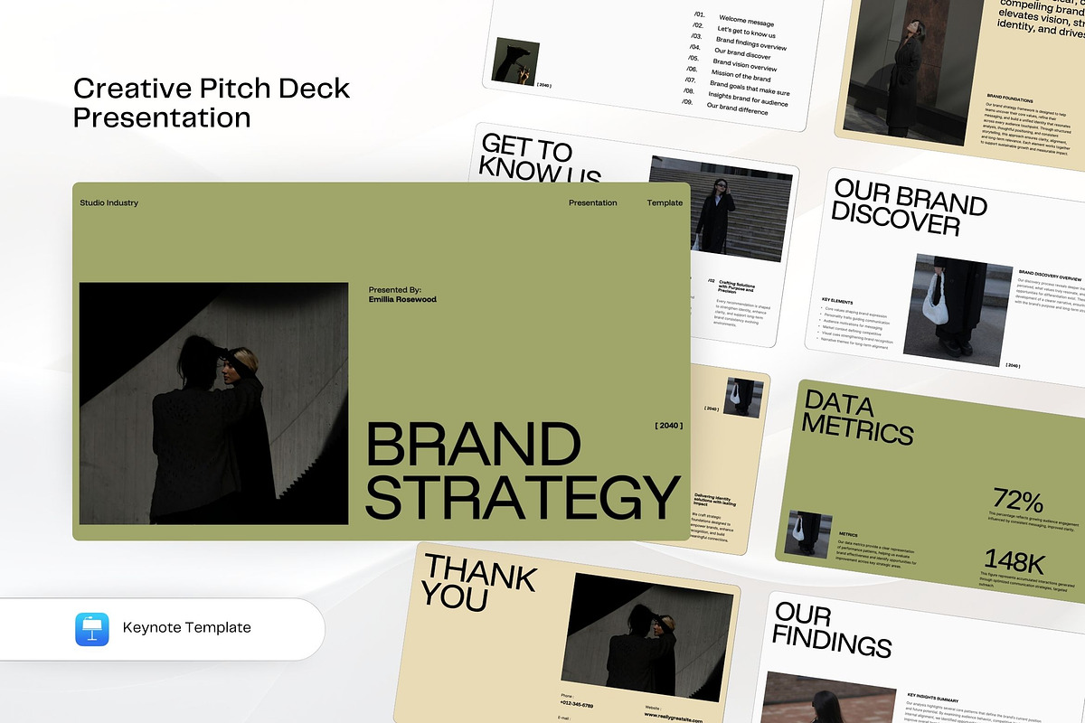 Brand Strategy Keynote Template, a Presentation Template by TMint Creative (Photo 1 of 5)