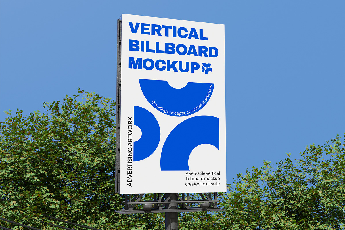 Vertical Billboard Mockup, an Advertising Mockup by Permadi Creative