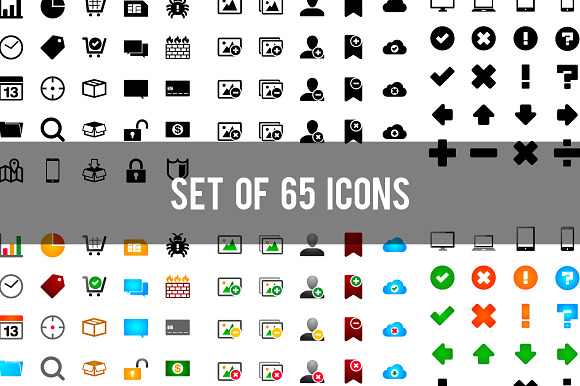 Set Of 65 Icons