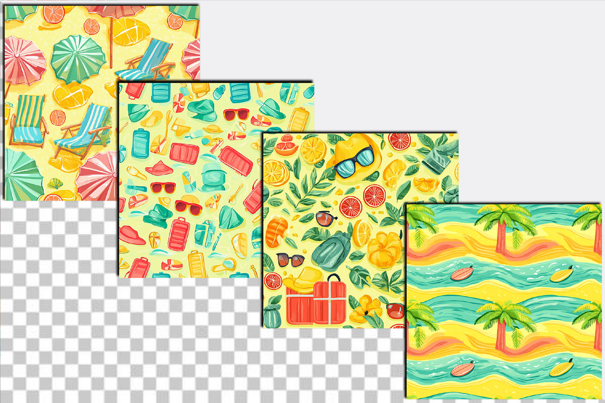 Summer Seamless Pattern, an Illustration by SVGArt (Photo 4 of 9)