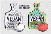 Vegan salad. Hand lettering poster, a Decorative Illustration by yurlick (Thumbnail 4 of 4)