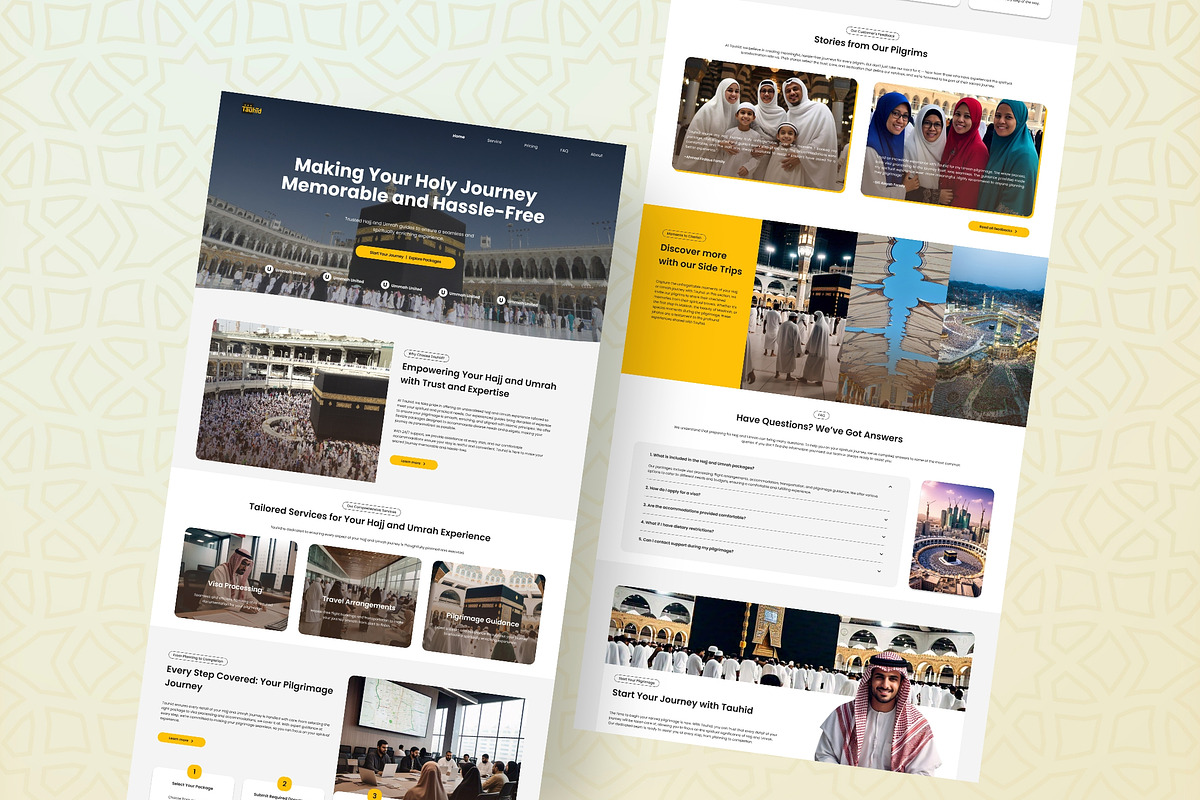 Tauhid - Hajj Agency Landing Page, a Landing Page Template by FIBRINOSÄ (Photo 5 of 5)