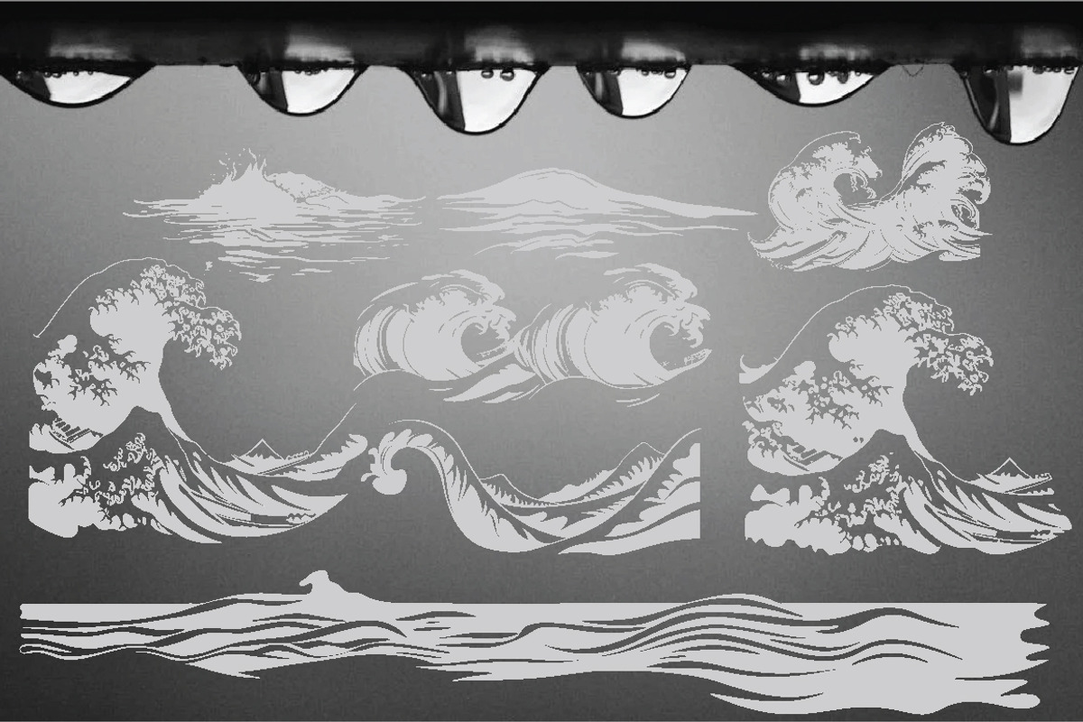 70+ Water Waves Silhouette, a Decorative Illustration by jongcreative (Photo 7 of 7)