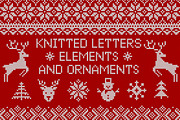Knitted Letters, Symbols & Ornaments, a Background Graphic by JuliaMalinovskaya (Thumbnail 1 of 5)