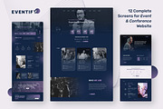 Eventify Event & Conference Website, an UI Kit Template by peterdraw (Thumbnail 2 of 8)