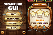 Steampunk GUI for Mobile Game, an Illustration by wowu (Thumbnail 1 of 9)