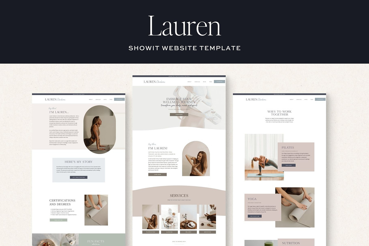 Neutral Showit Website Template, a Websites & App Template by Monarch Design Co. (Photo 3 of 9)