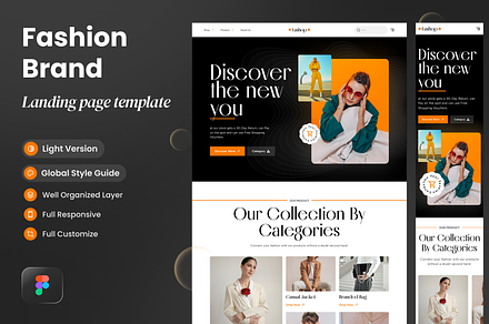 Fashion Brand Landing Page, a Landing Page Template by SLAB! Design
