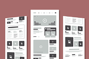 Wireframe Landing Page Design, a Wireframe Template by MightyDesign (Thumbnail 1 of 10)