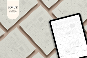 Neutral Planner Widgets Stickers