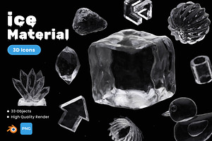 3D Ice Material Icons