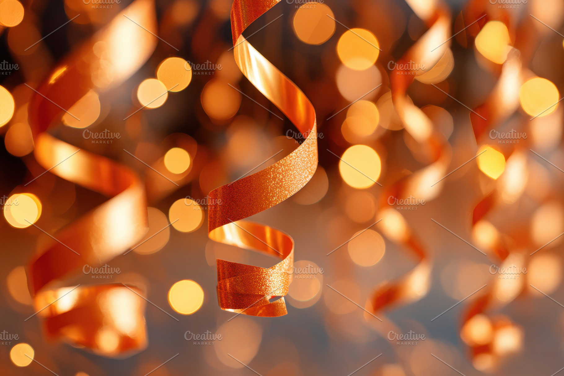 Ribbons with bokeh background, a Holiday Photo by AlyaAnd