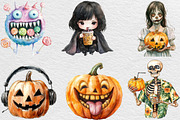 Quirky Halloween Sublimation Clipart, an Illustration by Black Bird Studio (Thumbnail 3 of 6)