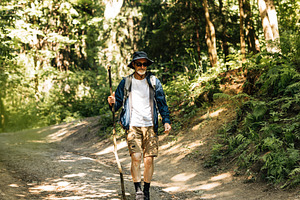 Senior male with a wooden stick, a Sports & Recreation Photo by Artem Varnitsin