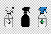 Disinfectant Spray Vector Icons, an Object Graphic by Artonix (Thumbnail 3 of 3)