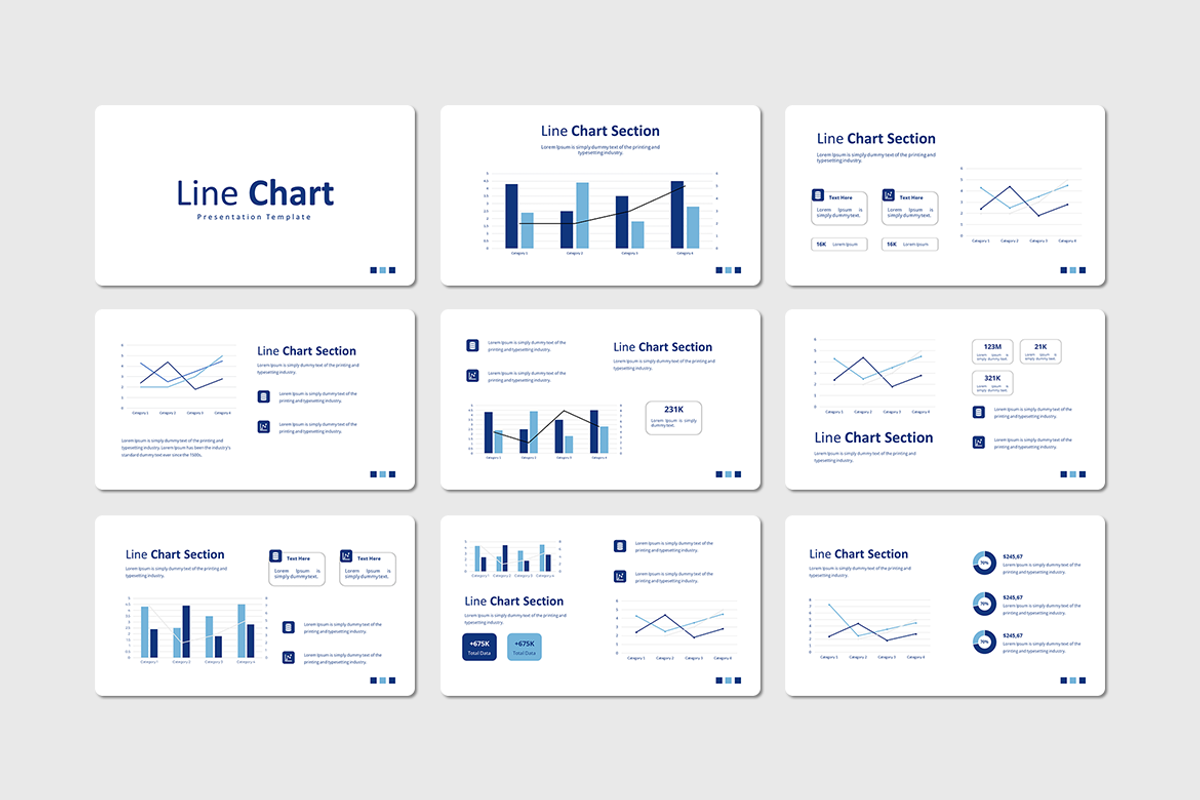 Line Chart - Keynote Template, a Presentation Template by QR Design Studio (Photo 2 of 3)
