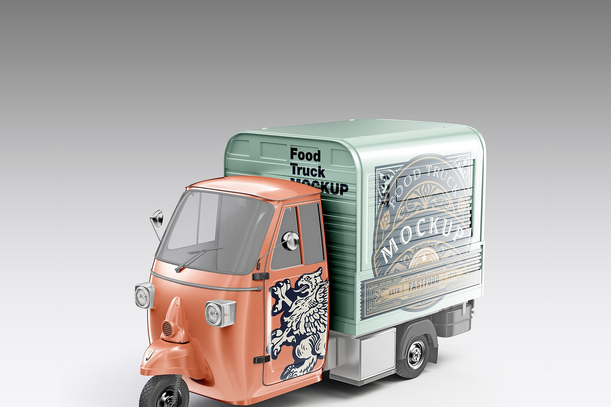 Food Truck Mockup, a Product Mockup by OneVectorStock (Photo 16 of 16)