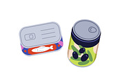 Food, drinks in metal tin cans set, a Food Illustration by Good Studio (Thumbnail 2 of 7)