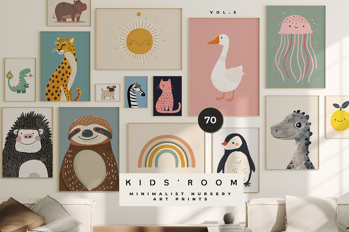 NURSERY PRINTS BUNDLE (1,000+), a Background Graphic by Lana Elanor (Photo 4 of 12)