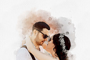 Wedding Watercolor Art Photo Effect, an Action Add-On by MRI STUDIO (Thumbnail 15 of 22)