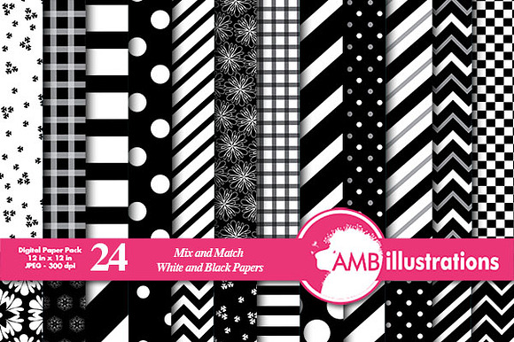 Black & White Digital Papers AMB-531 preview 2