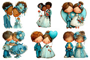 Valentine Weeding Couple Clipart, an Illustration by Craft Nest (Thumbnail 7 of 9)