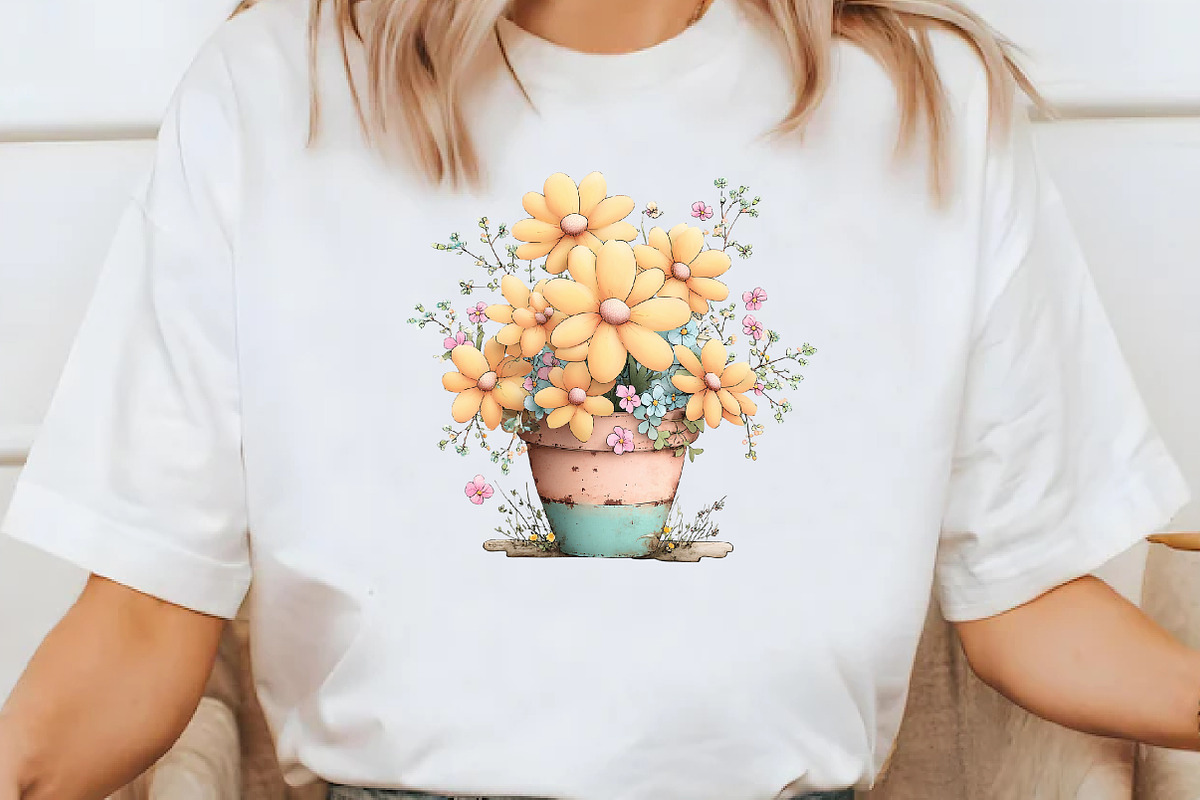 Whimsical Spring Flower pot Clipart, an Illustration by Designworld (Photo 6 of 8)
