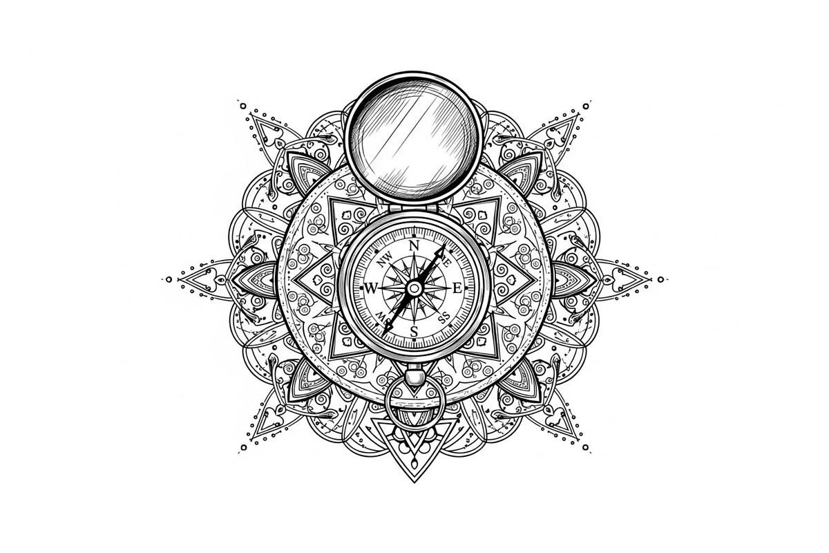 Ornamental Compass Rose SVG Bundle, an Illustration by Gaye Art (Photo 23 of 31)