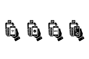 POS Payment Processing Icons, an Object Illustration by Gentle Studio