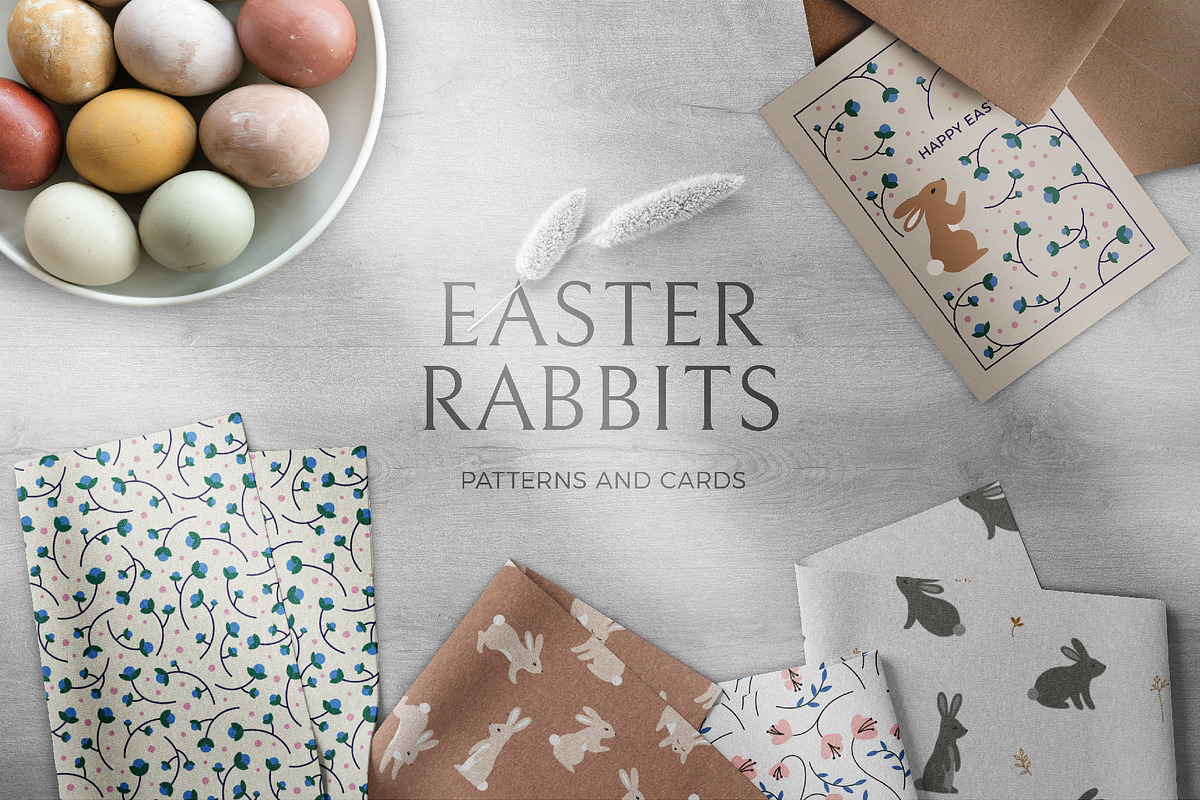 Easter Rabbits Collection, a Pattern Graphic by Briddy (Photo 1 of 8)