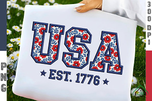 Faux Yarn USA Png Patriotic America, an Illustration by Craft Nest