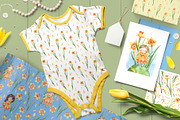 Daffodils Princesses, a Decorative Illustration by Watercolor by Tonia Tkach (Thumbnail 2 of 5)