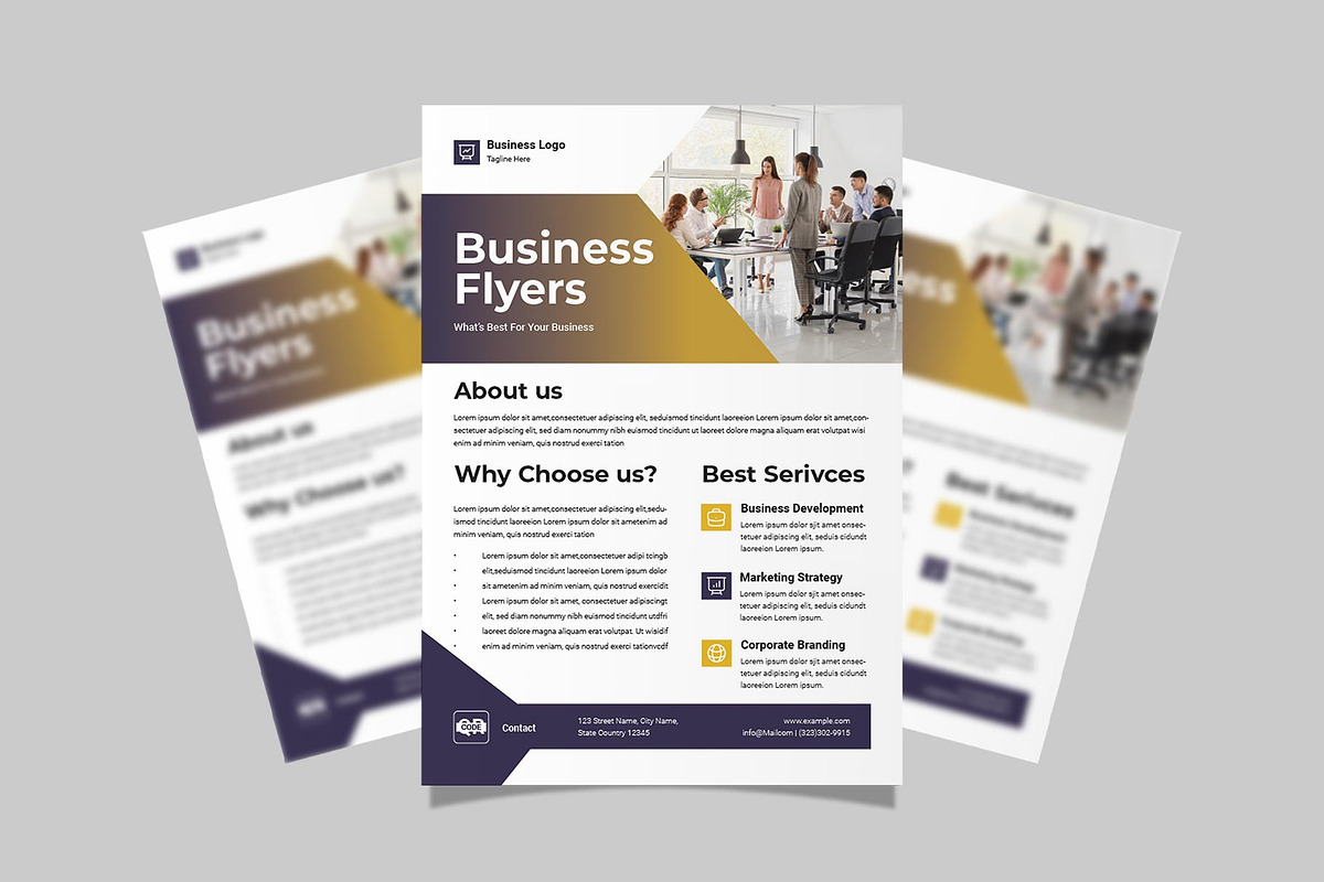Business Flyer Template, a Flyer Template by E-Type (Photo 2 of 3)