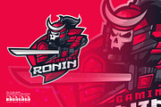 Ronin Skull Mascot Esport Logo, a Branding & Logo Template by prps.std (Thumbnail 1 of 3)