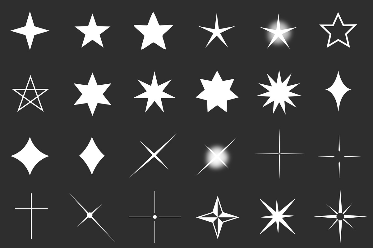 Stars & Sparkles Procreate Stamps, a Brush Add-On by aivos (Photo 2 of 8)